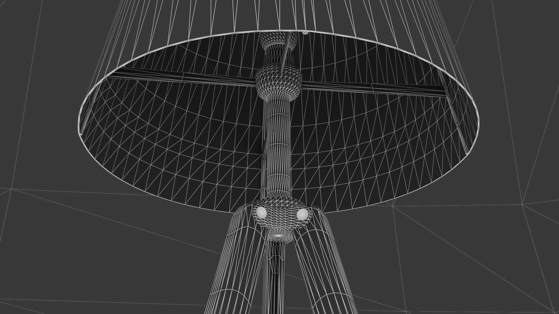 Tripod Black Abajur 3D model_15