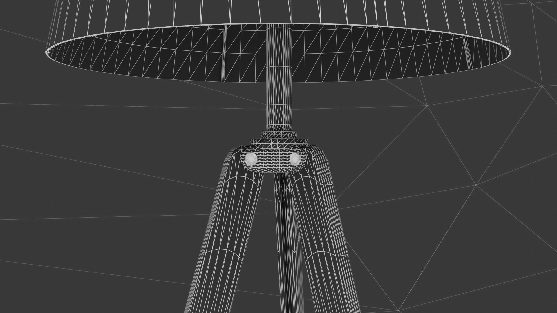 Tripod Black Abajur 3D model_14