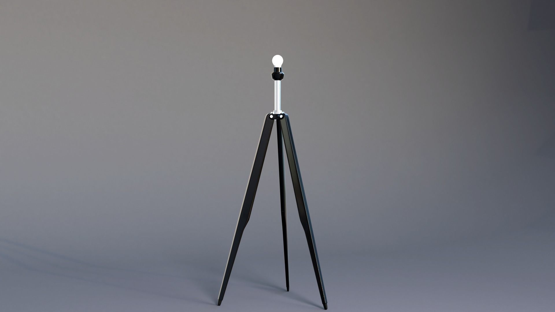 Tripod Black Abajur 3D model_5
