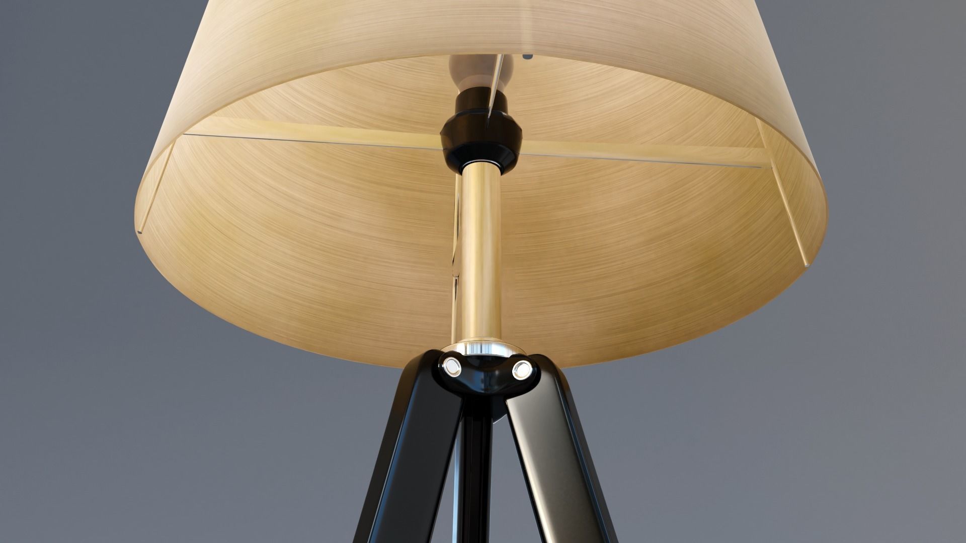Tripod Black Abajur 3D model_12