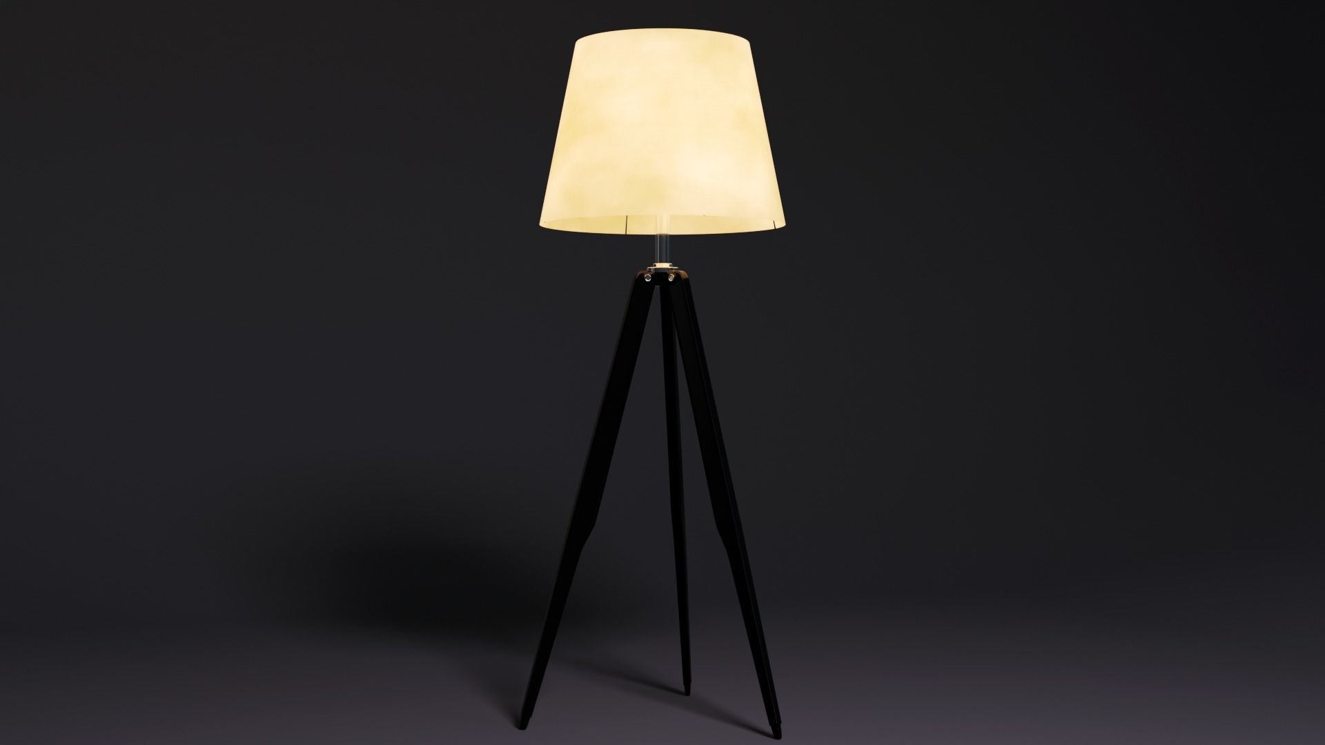 Tripod Black Abajur 3D model_7
