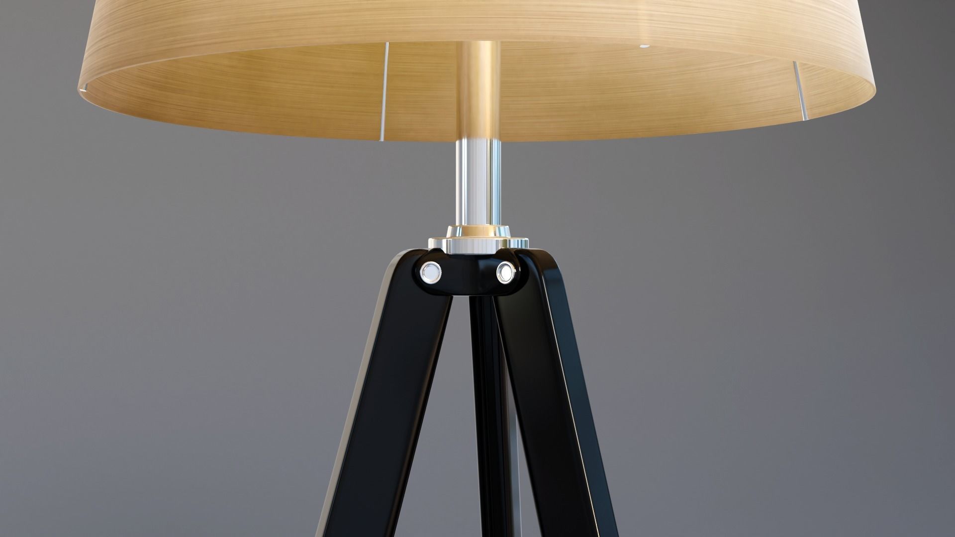 Tripod Black Abajur 3D model_11