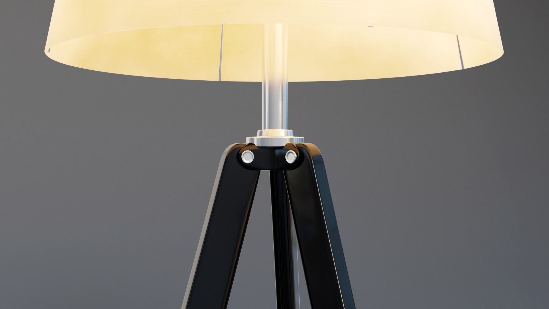 Tripod Black Abajur 3D model_1