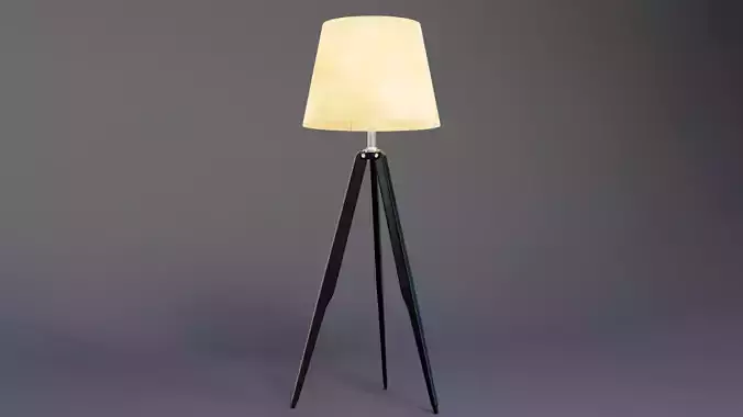 Tripod Black Abajur 3D model