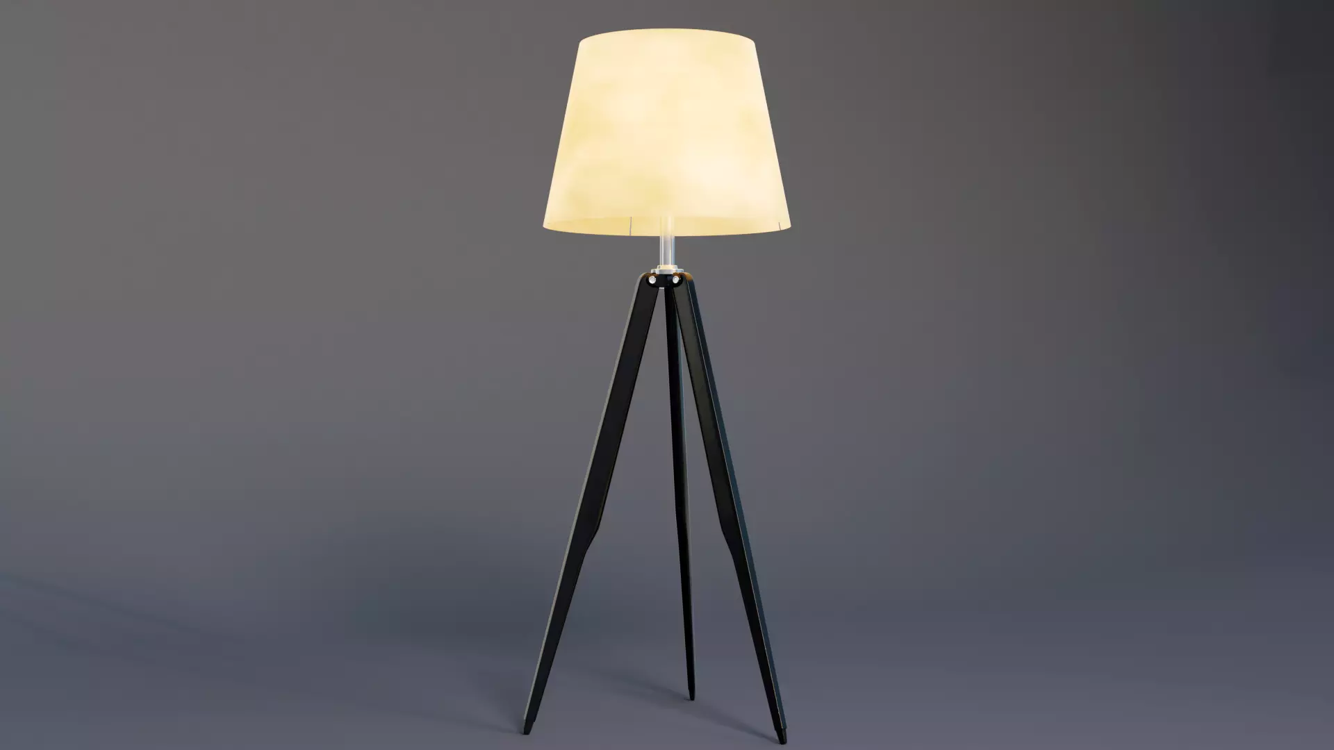 Tripod Black Abajur 3D model_0