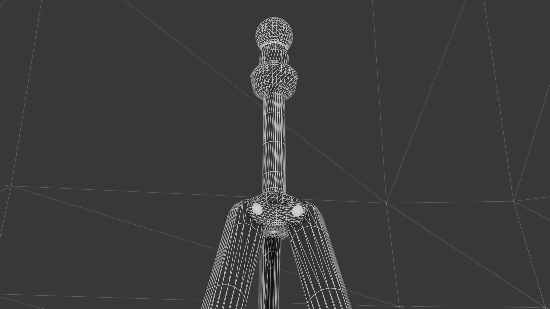 Tripod Black Abajur 3D model_19