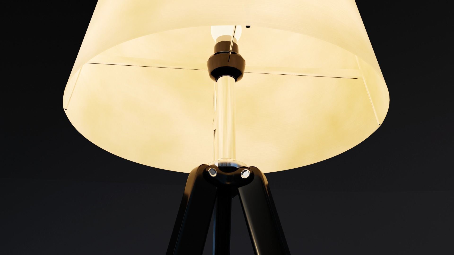 Tripod Black Abajur 3D model_9