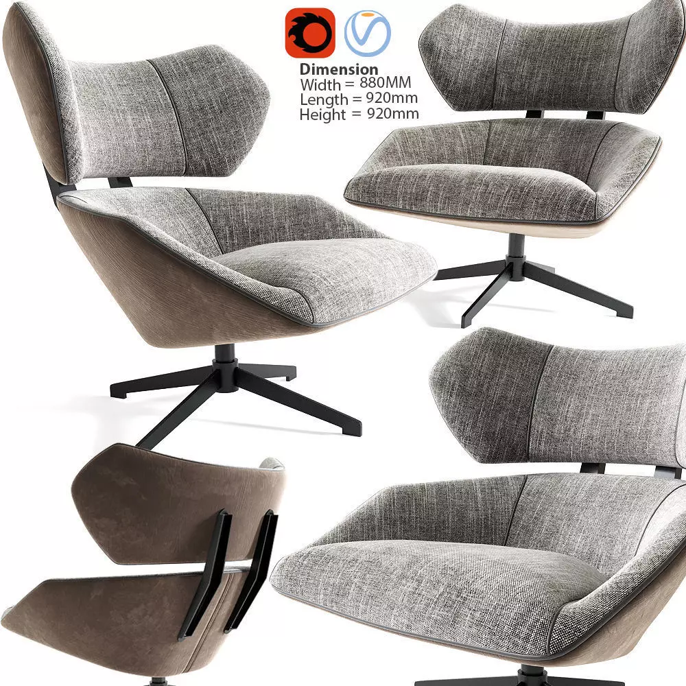 Camila Armchair 3D model
