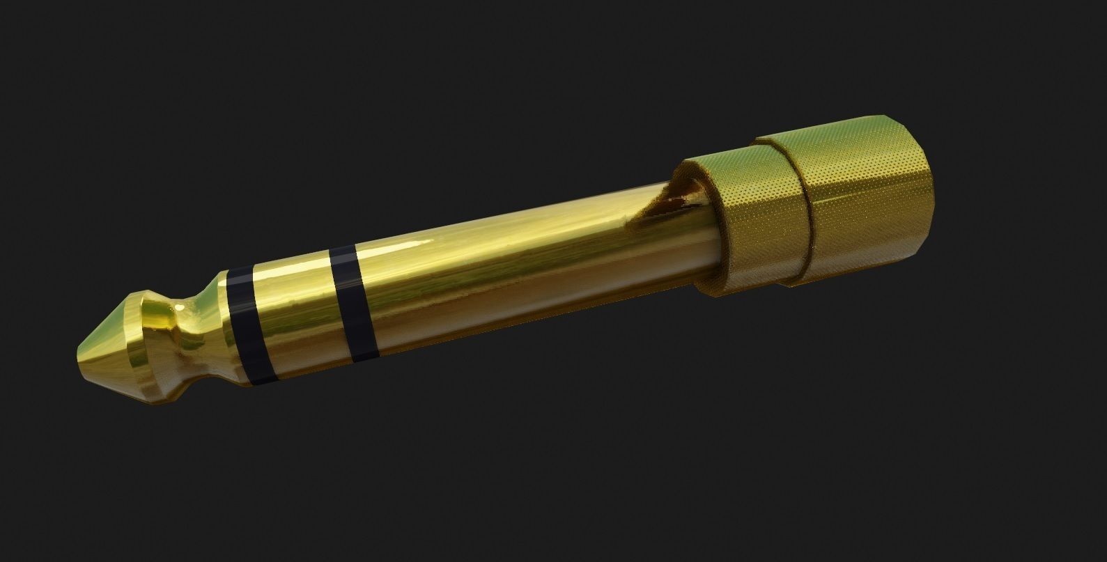 Jack Adapter 3D Model Low-poly 3D model_2