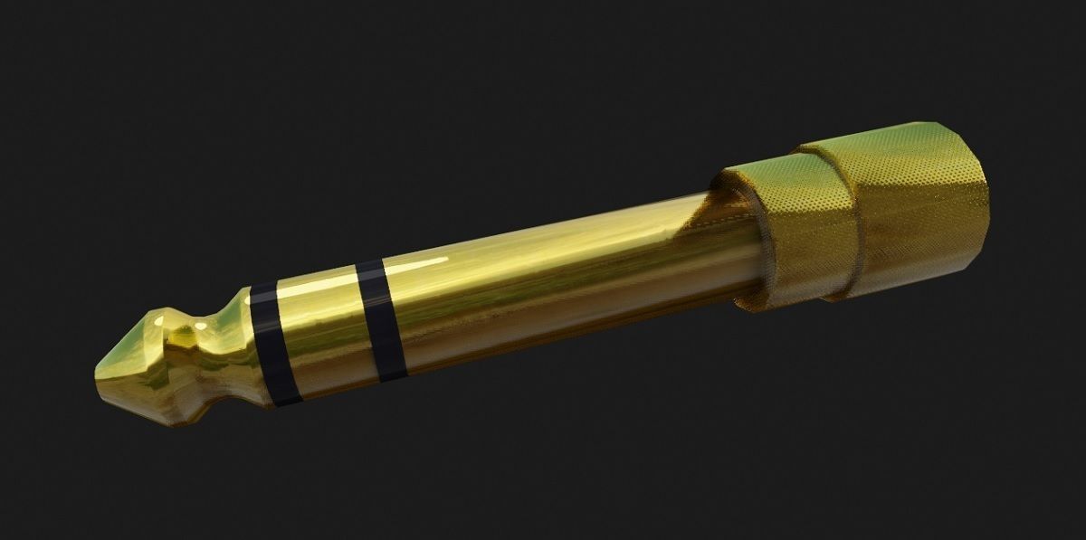 Jack Adapter 3D Model Low-poly 3D model_3