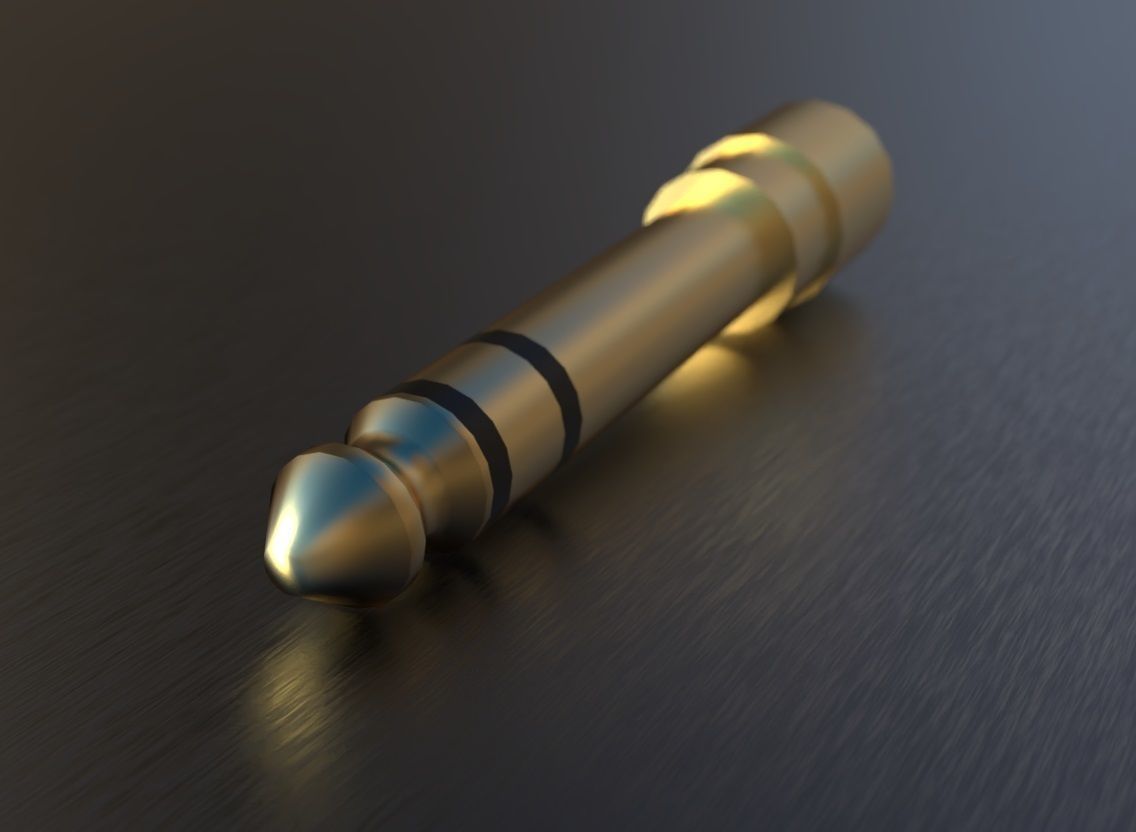 Jack Adapter 3D Model Low-poly 3D model_9