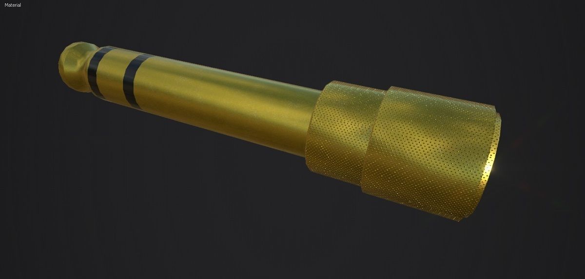 Jack Adapter 3D Model Low-poly 3D model_6