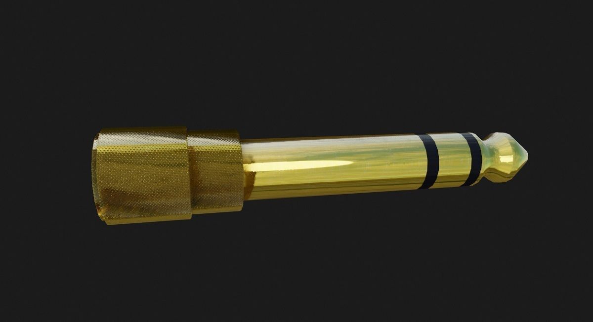 Jack Adapter 3D Model Low-poly 3D model_4