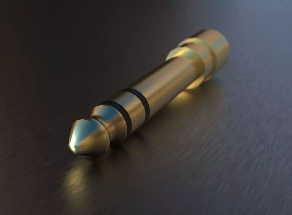 Jack Adapter 3D Model Low-poly 3D model_0