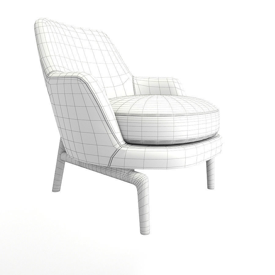 Leda Flexform Armchair 3D model_1