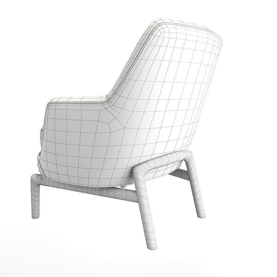 Leda Flexform Armchair 3D model_2