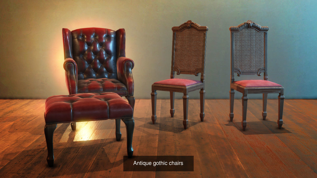 Antique Furniture and Appliances 3D Model Collection_12