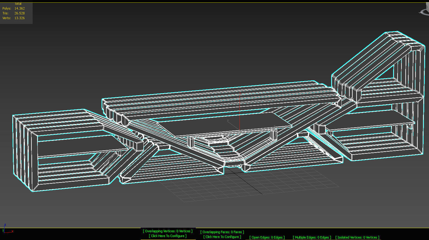 Modular TV and media stand 3D model_17