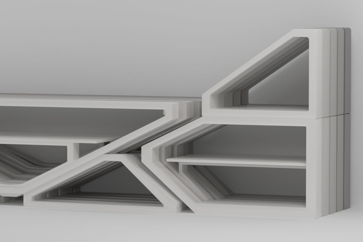 Modular TV and media stand 3D model_15