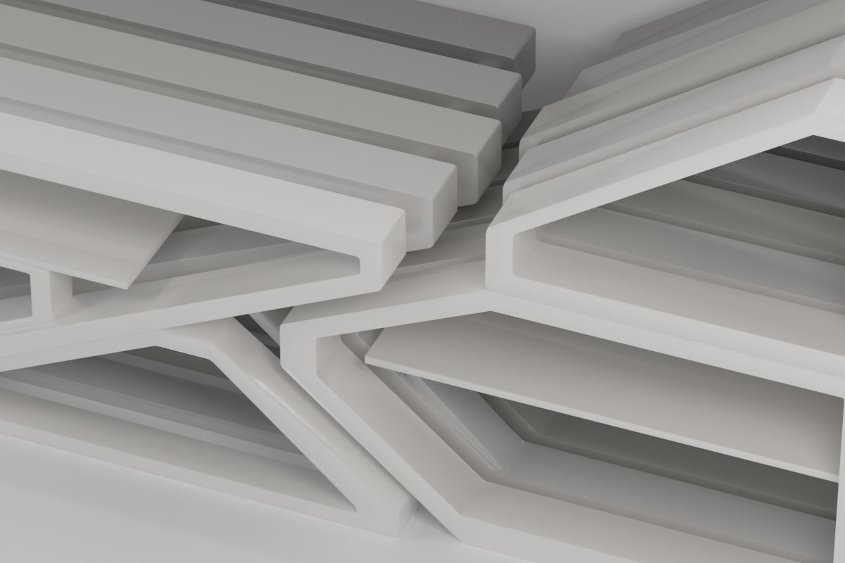 Modular TV and media stand 3D model_16