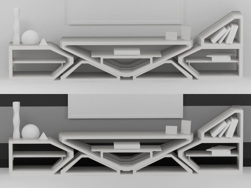 Modular TV and media stand 3D model_18