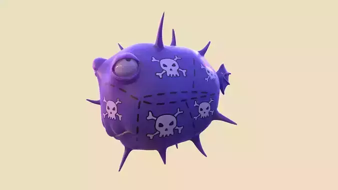 FUGU The Simpsons Low-poly 3D model