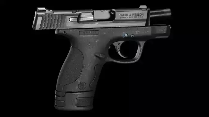 Game Ready MP Shield 9mm Low-poly 3D model