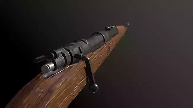 Mauser Rifle Kar85 Low-poly 3D model