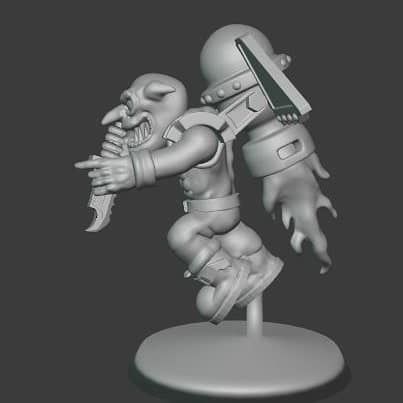 Goblin Stormboy - Rocketman Jetpack  Rocketgoblin FDM-friendly 3D print model_1