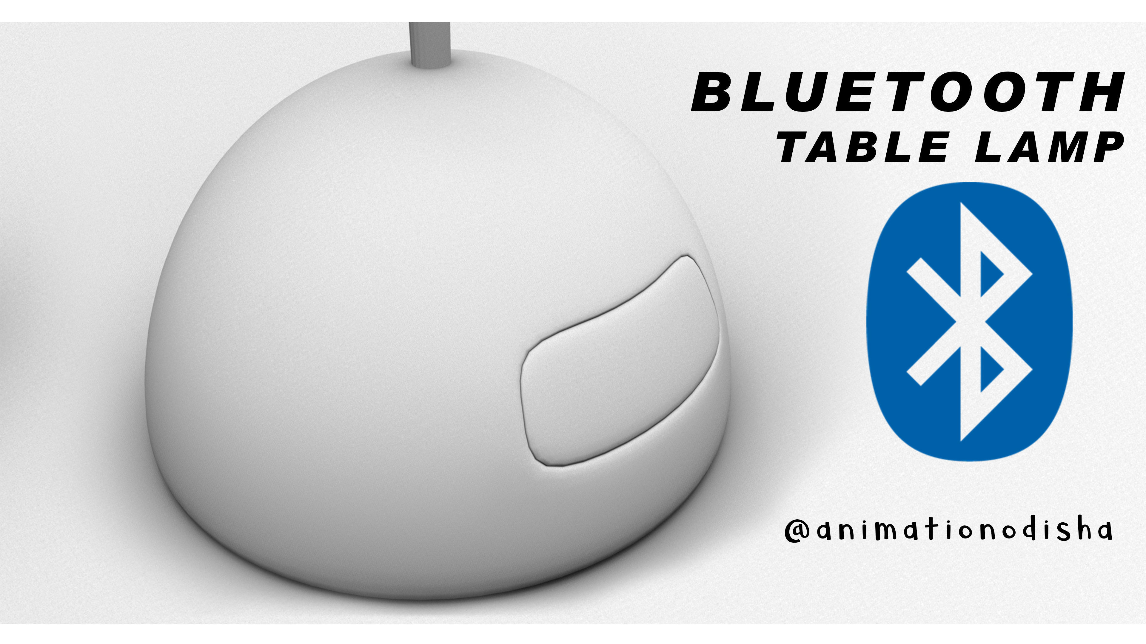 Bluetooth Table Lamp Low-poly 3D model_17