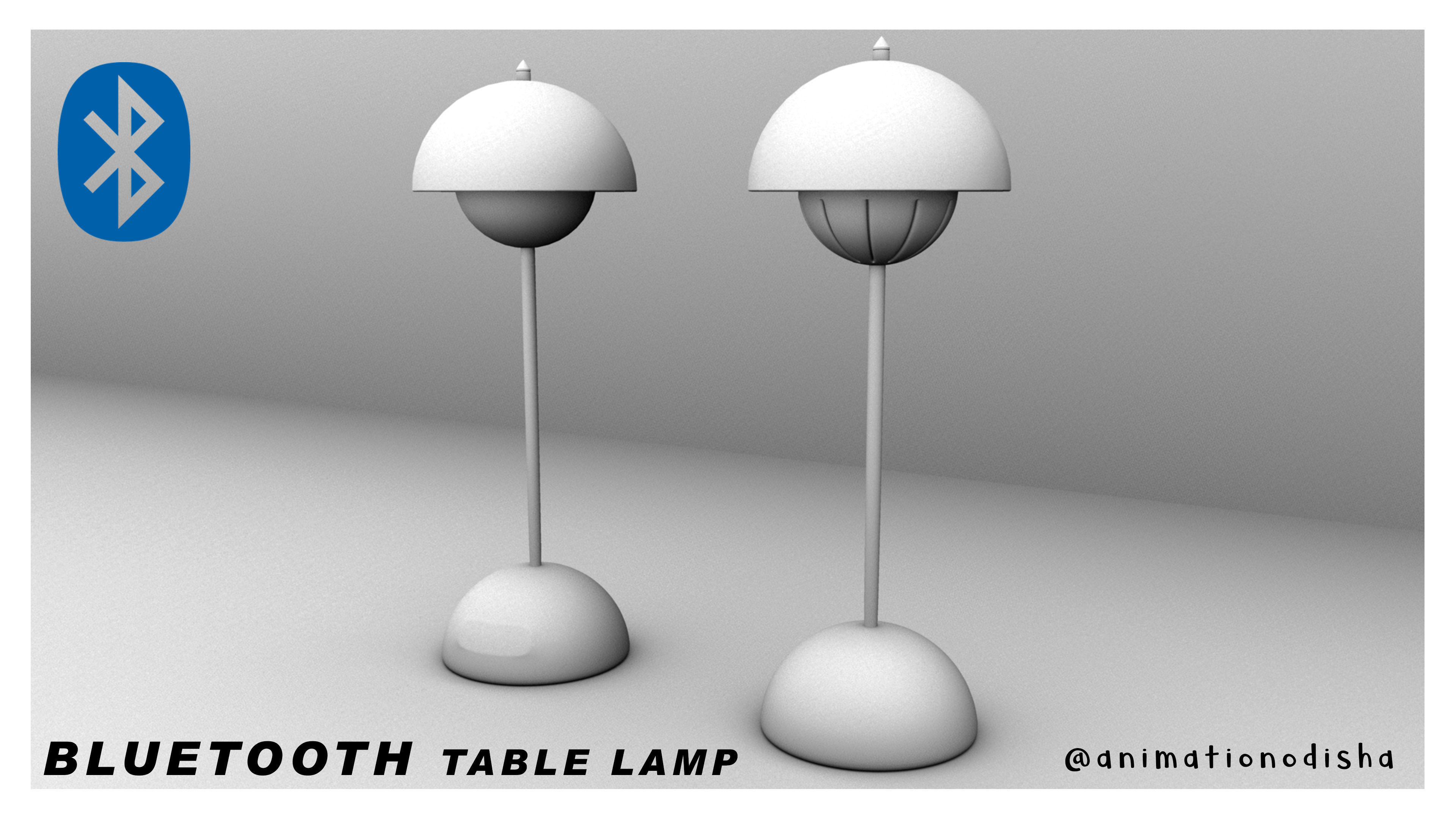 Bluetooth Table Lamp Low-poly 3D model_18