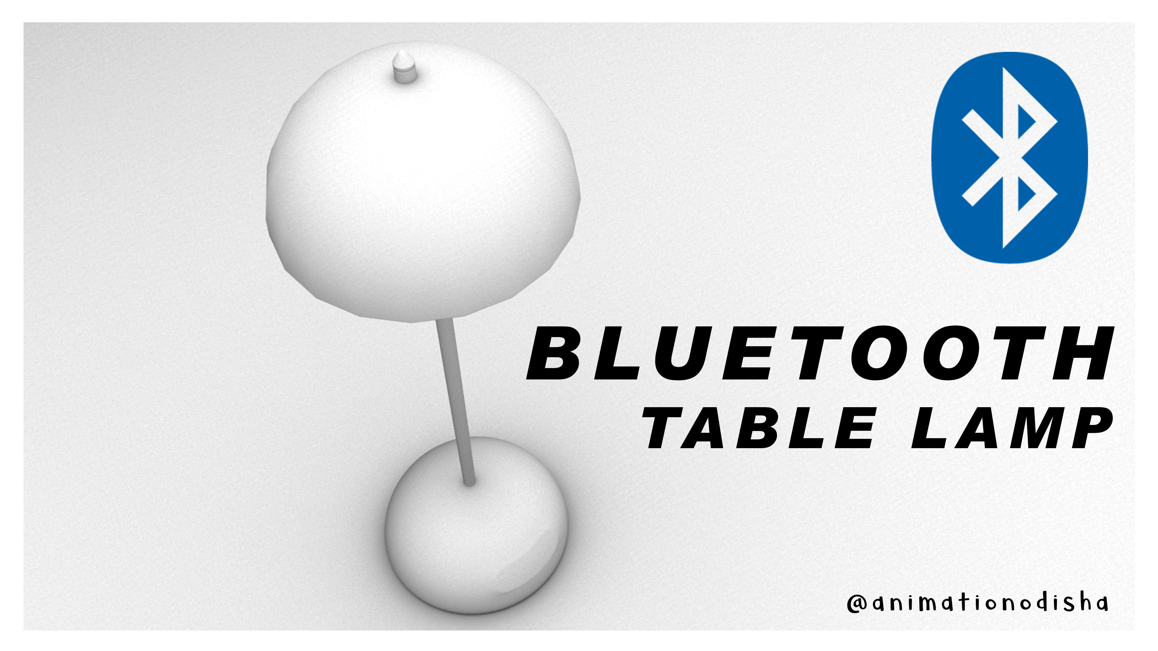 Bluetooth Table Lamp Low-poly 3D model_19