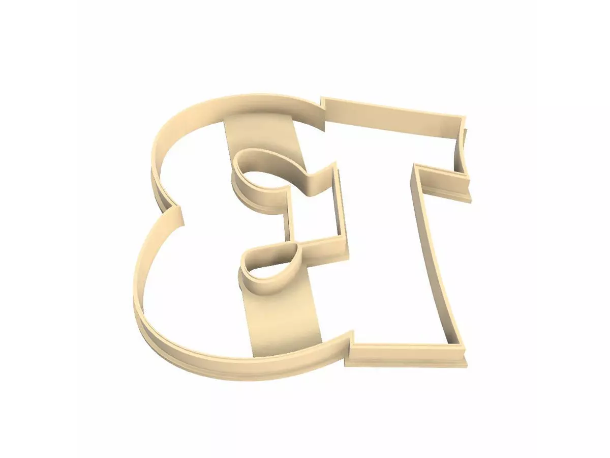 0198 Number 13 cookie cutter Free 3D print model