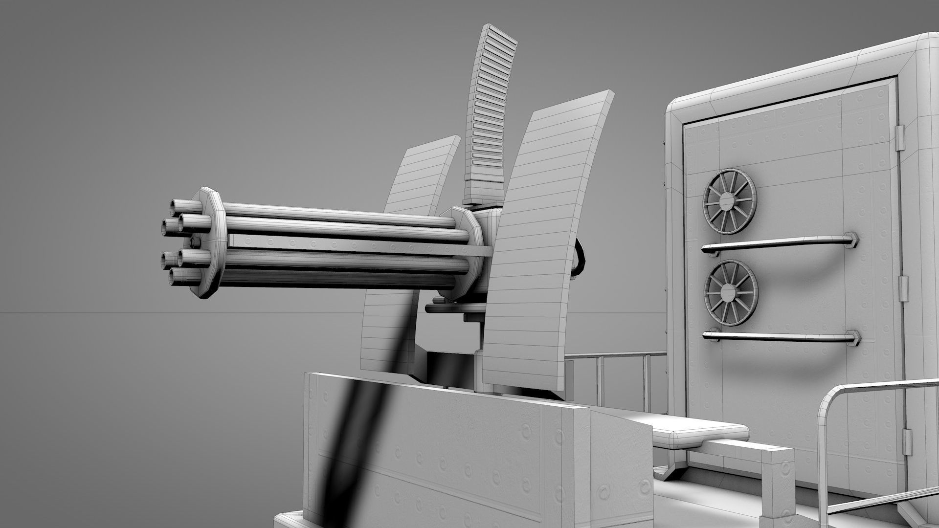 Old West Armored Safe Wagon 3D model_22