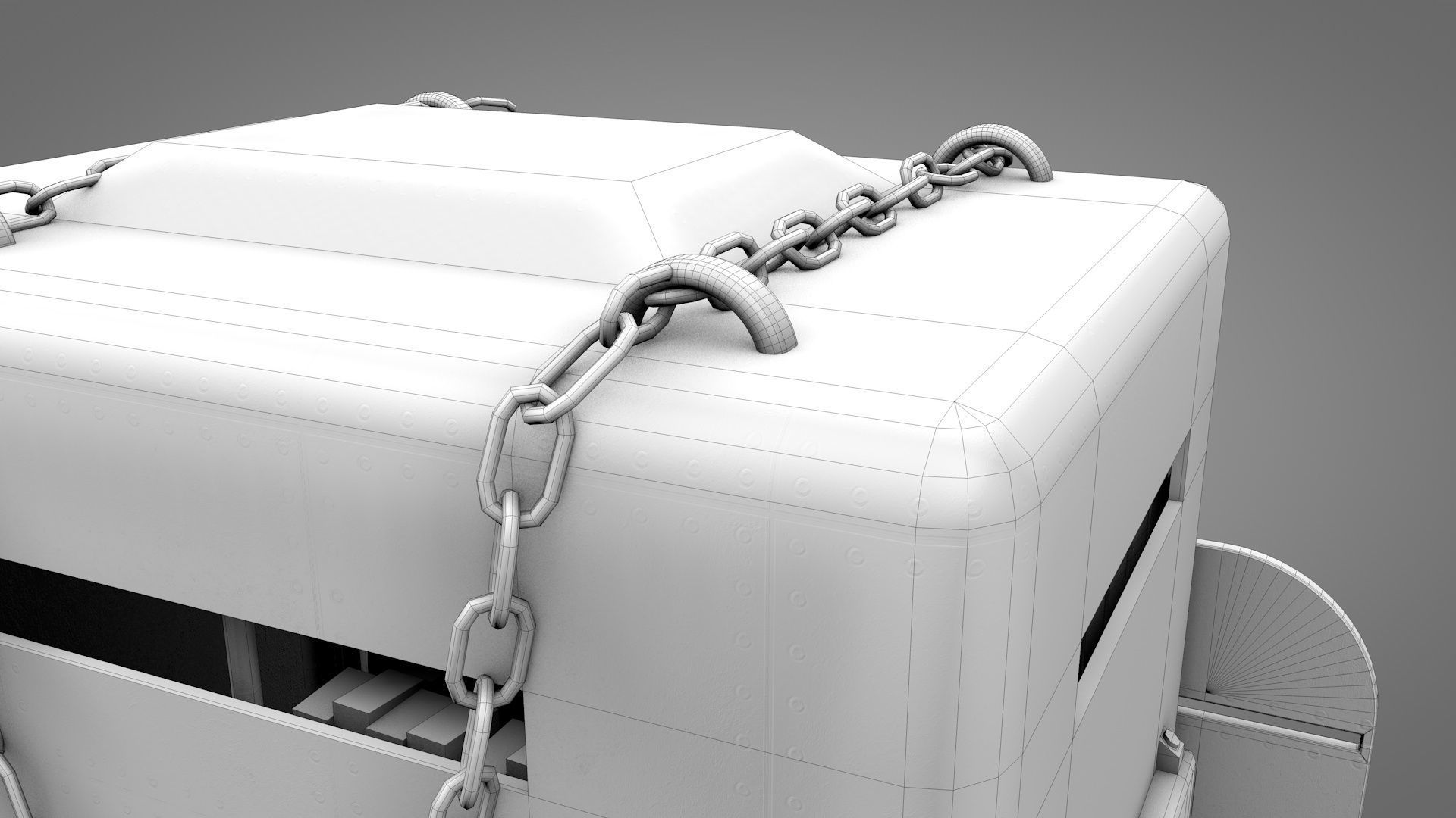 Old West Armored Safe Wagon 3D model_21