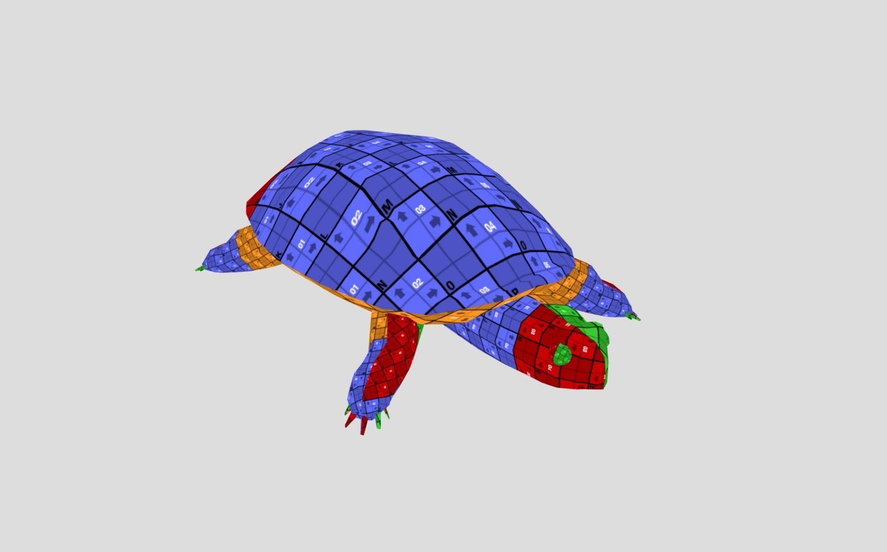 Swamp Turtle Low-poly 3D model_10