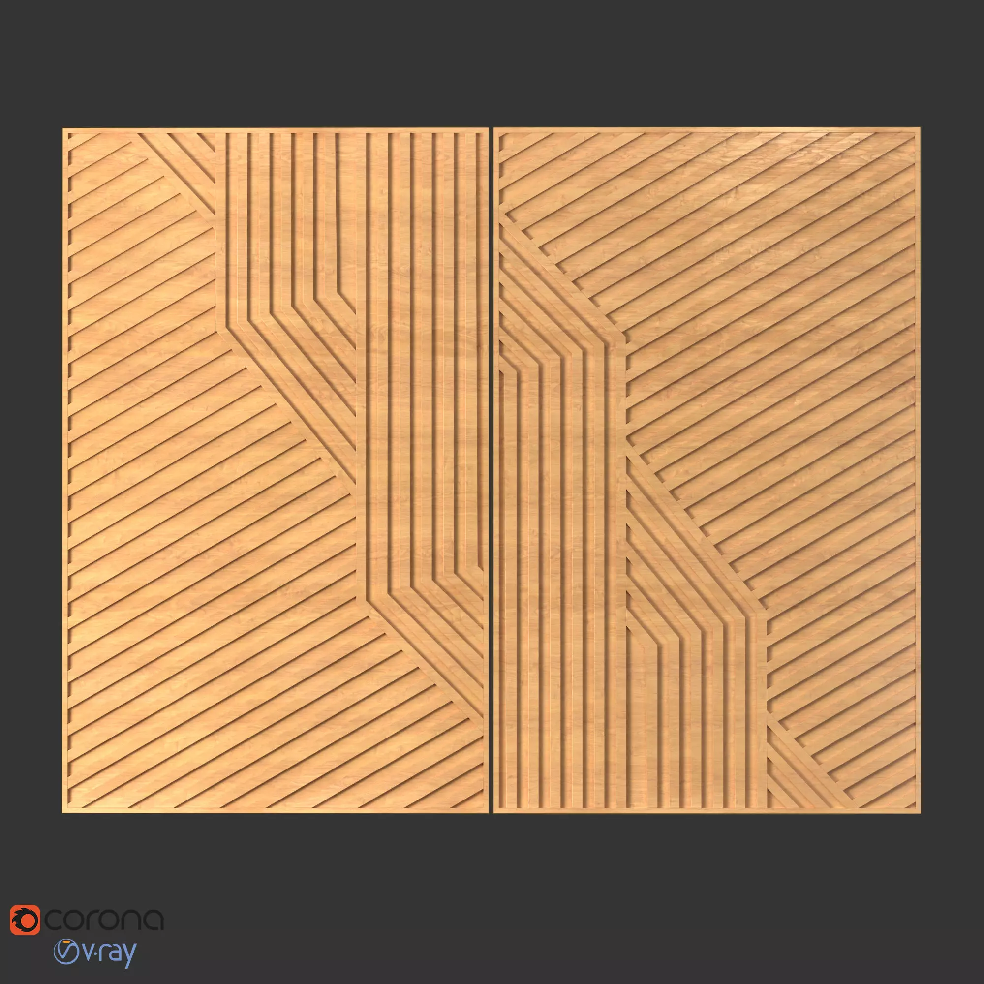 Wall Decor Wood 3D model