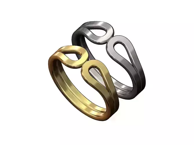 Simple flat double loop band US size 5 to 11