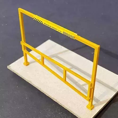CAR PARK HEIGHT RESTRICTION BARRIER 7MM SCALE O GAUGE MODEL 3D print model