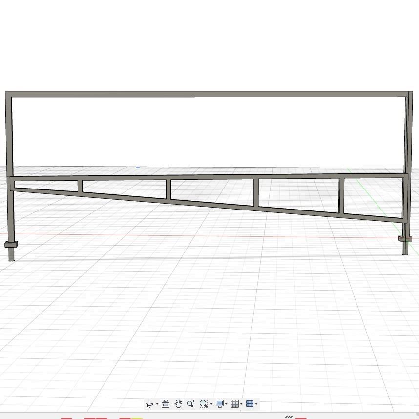 CAR PARK HEIGHT RESTRICTION BARRIER 7MM SCALE O GAUGE MODEL 3D print model_4