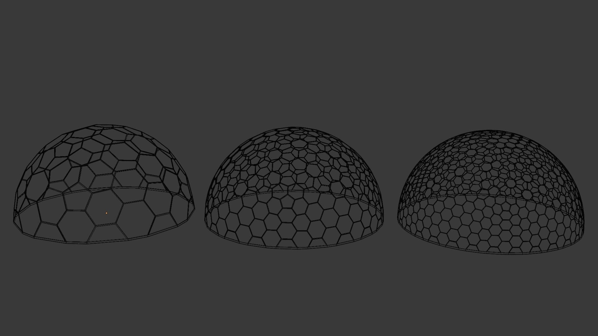Geodesic Domes  Low-poly 3D model_3