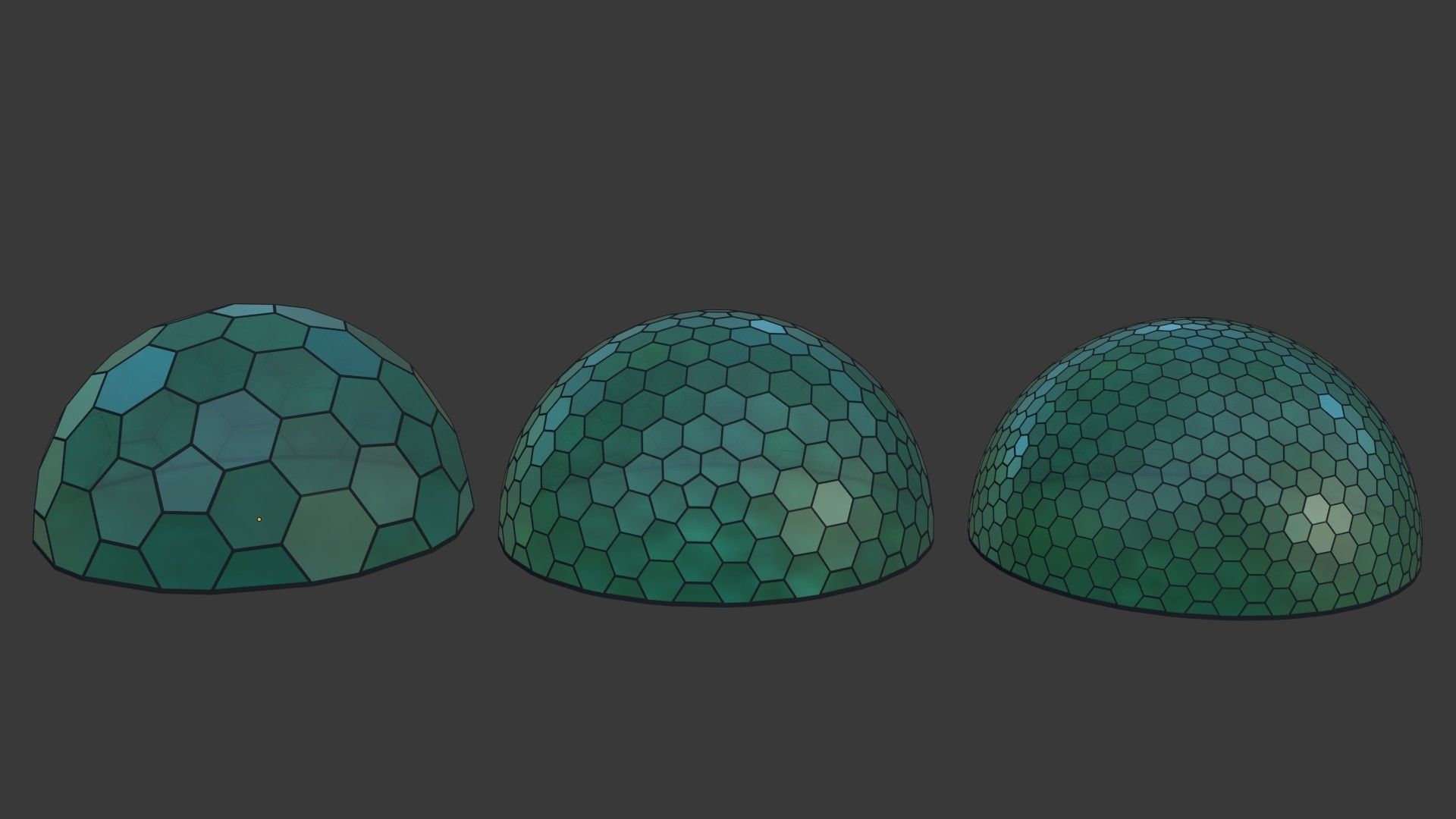Geodesic Domes  Low-poly 3D model_1