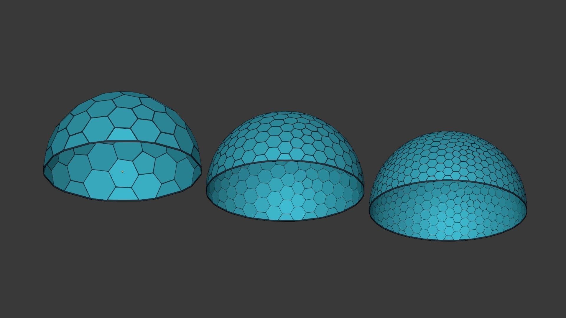 Geodesic Domes  Low-poly 3D model_7
