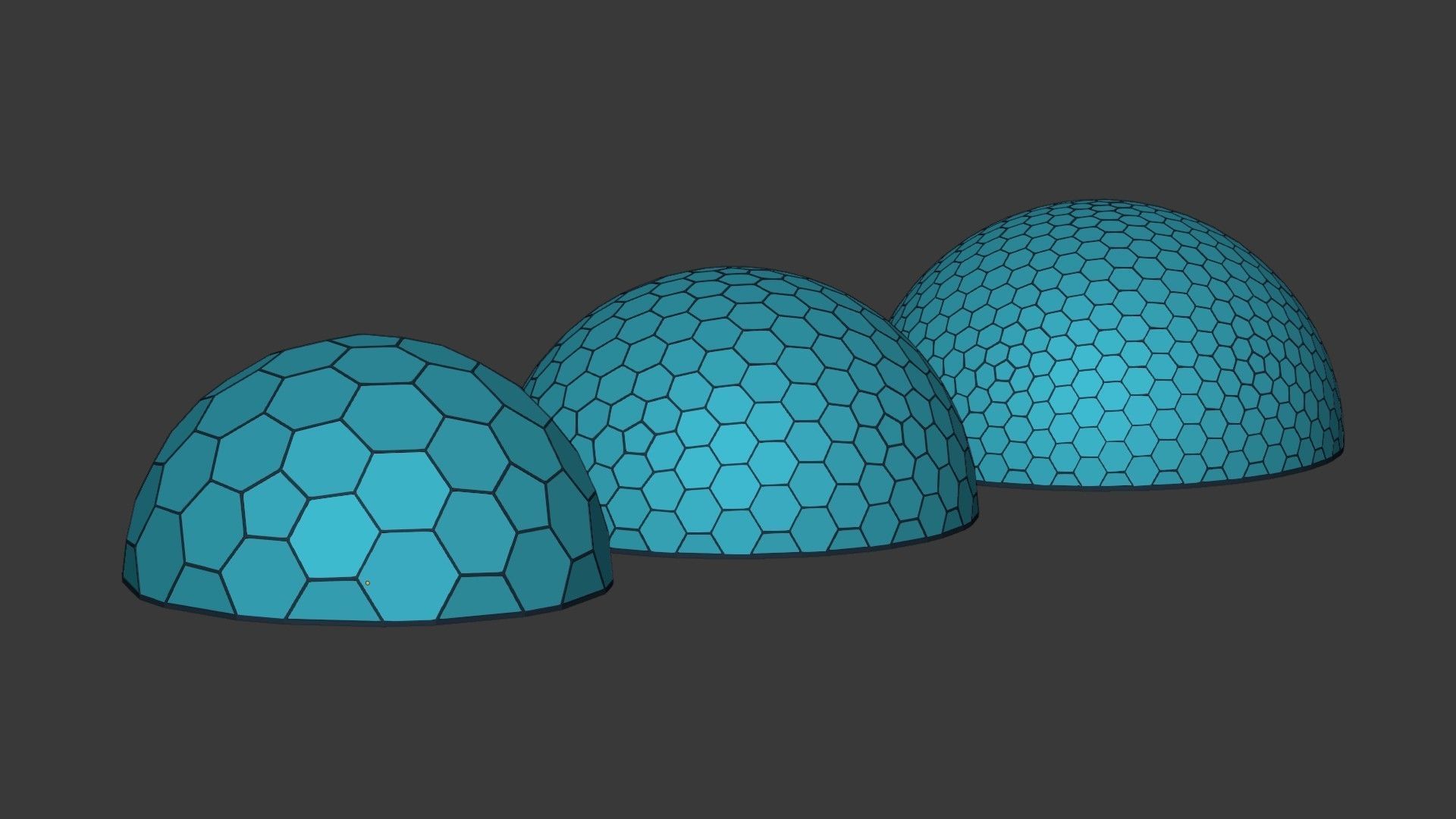 Geodesic Domes  Low-poly 3D model_6