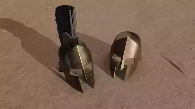 Spartan Helmet LowPoly