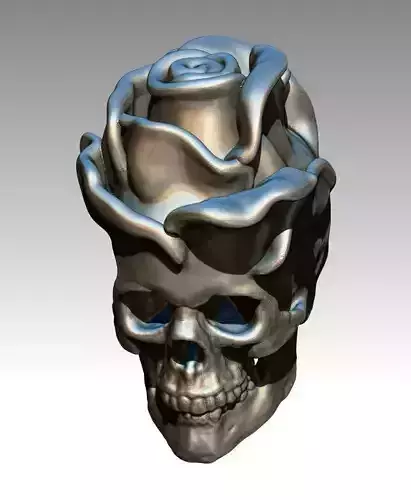 human skull rose flower jewelry