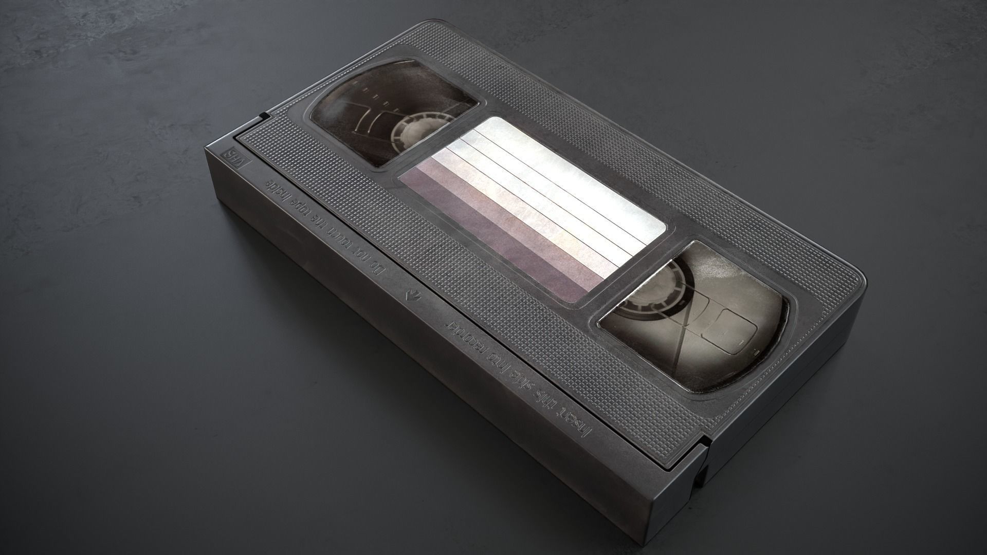 Video Cassette VHR Low-poly 3D model_5