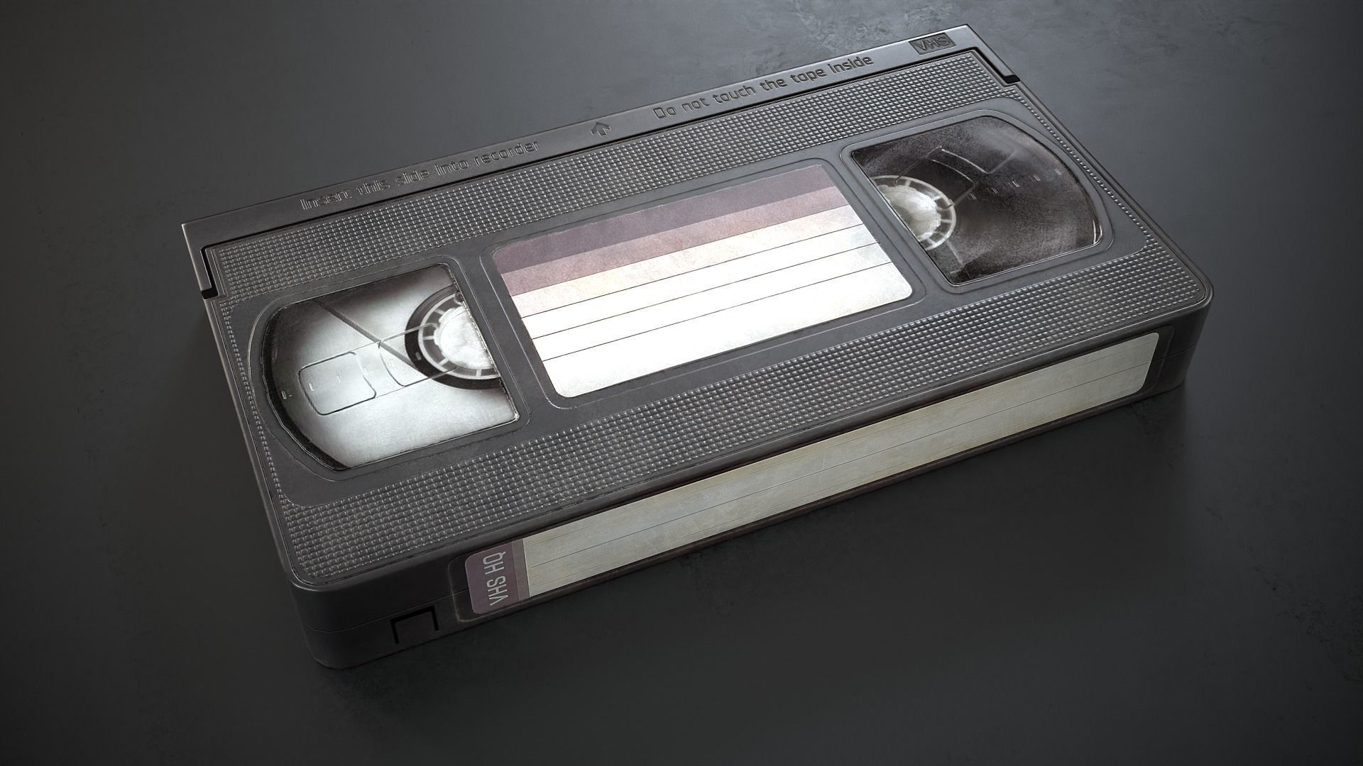 Video Cassette VHR Low-poly 3D model_3