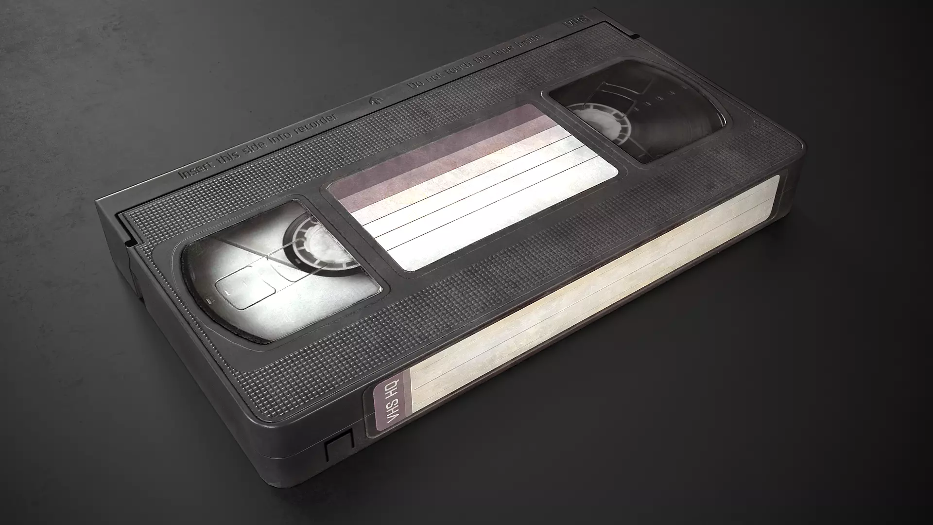 Video Cassette VHR Low-poly 3D model_0
