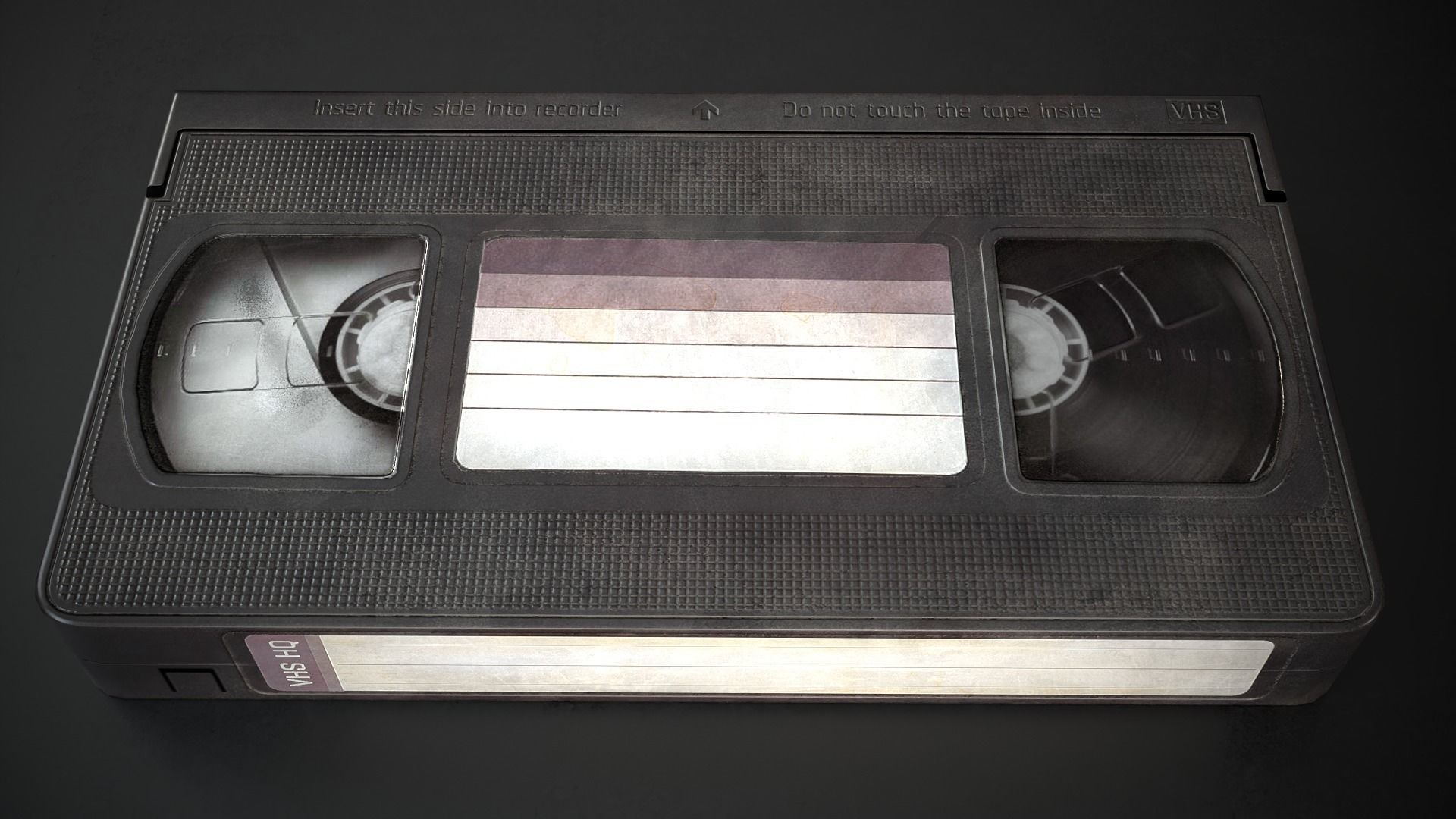 Video Cassette VHR Low-poly 3D model_4